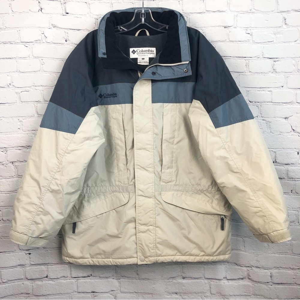 Columbia Colorblock Ski Snowboard Hooded Parka Jacket Sz XL